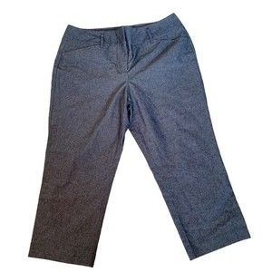 Dana Buchman Signature Gray Wide Leg Ankle Cropped Pants Size 14 Women